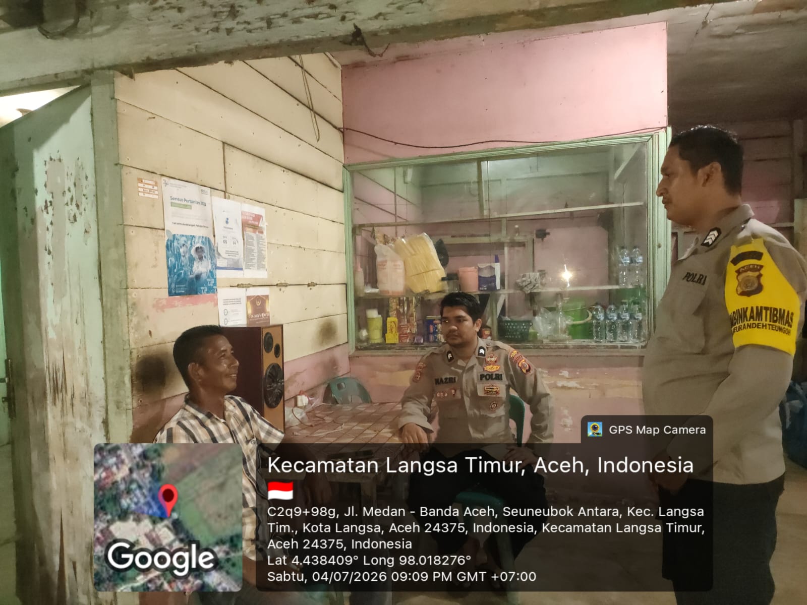 Polsek Langsa Timur Optimalkan Patroli Dialogis Malam Hari untuk Menjaga Kondusivitas Wilayah
