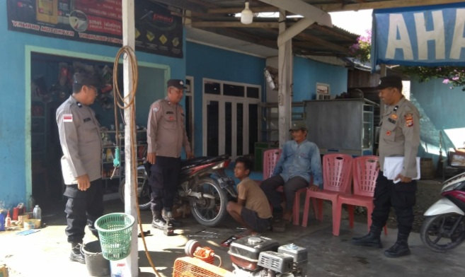 Patroli Harkamtibmas Polsek Langsa Barat Perkuat Keamanan di Kawasan Permukiman Warga