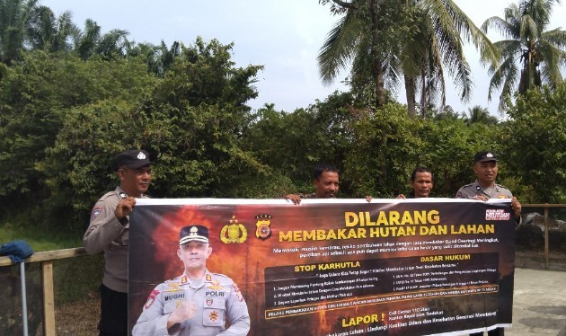 Patroli karhutla Polsek Langsa Barat tingkatkan kesadaran masyarakat cegah kebakaran lahan