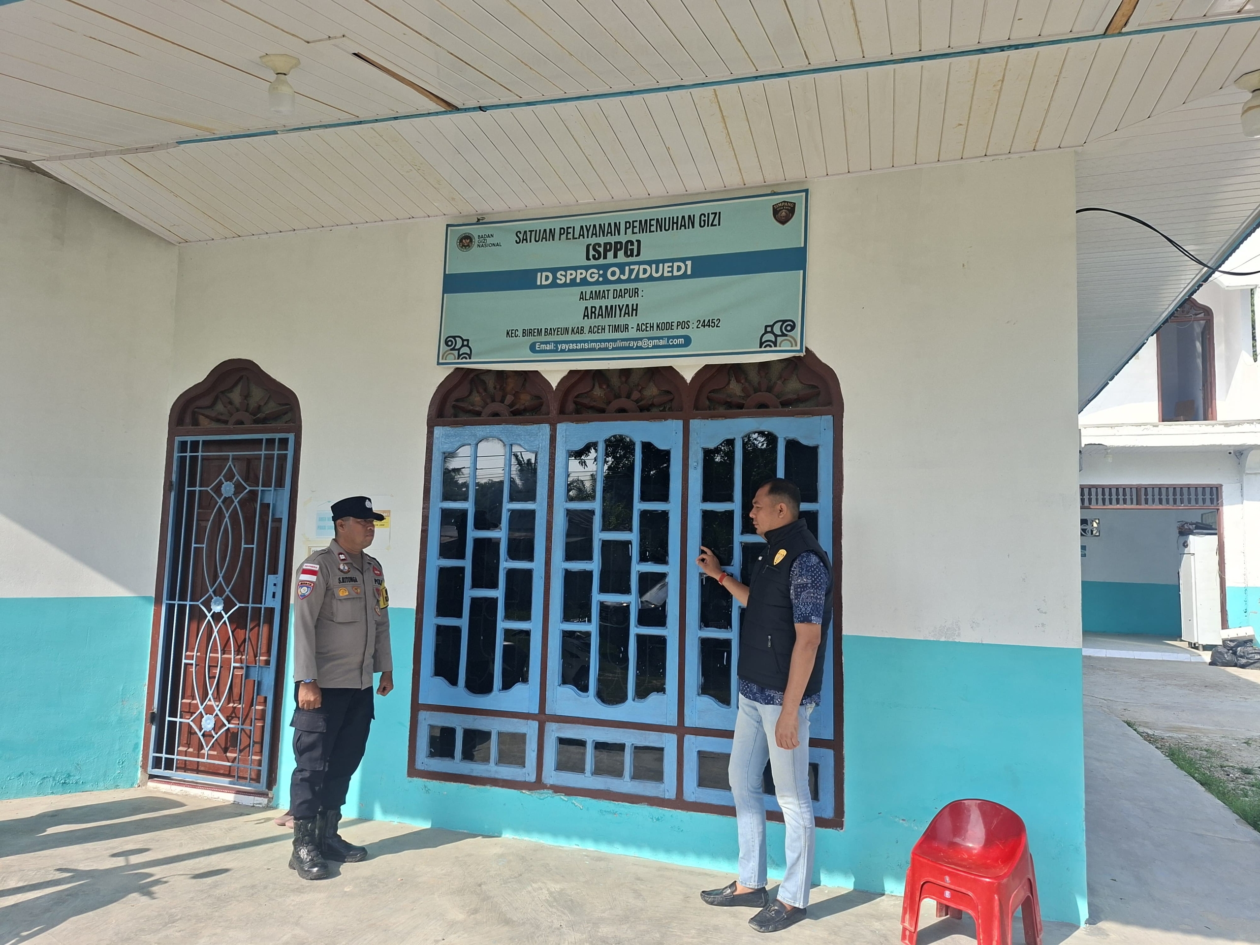 POLSEK BIREM BAYEUN PASTIKAN KESIAPAN DAPUR SPPG SELAMA MASA LIBUR SEKOLAH