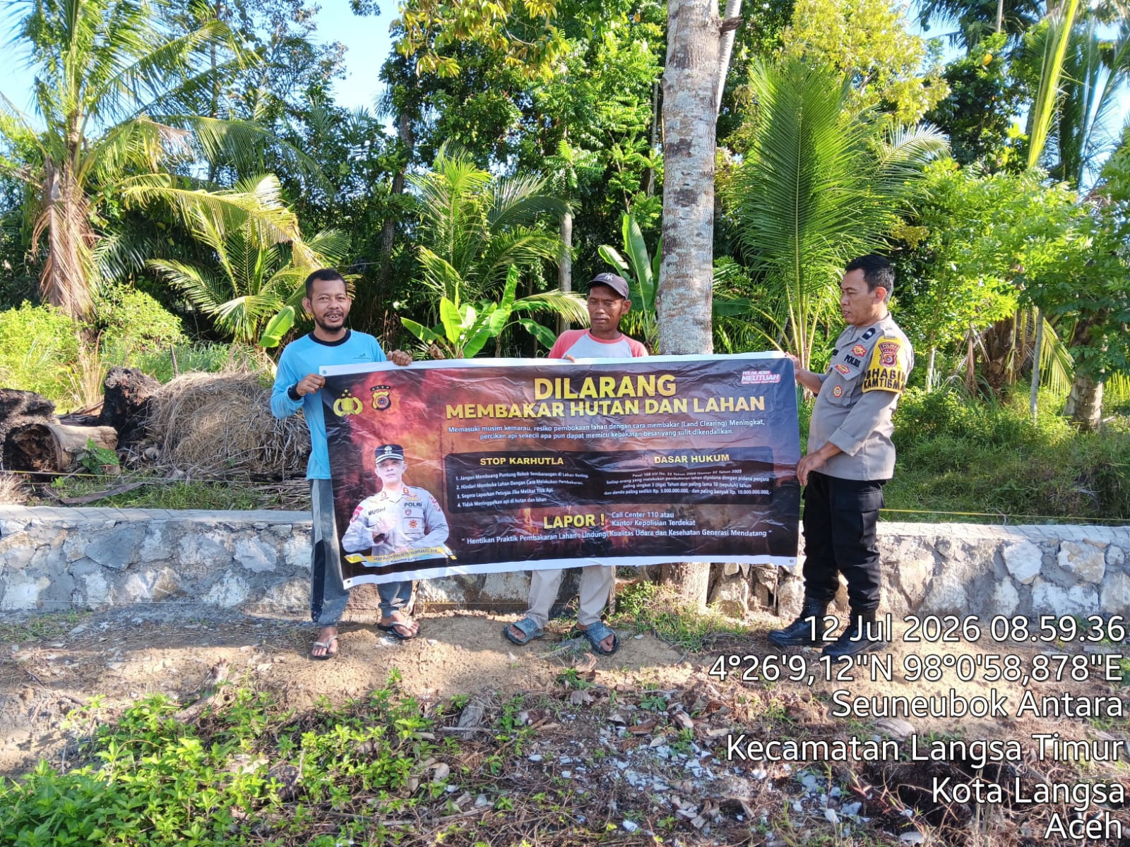 Polsek Langsa Timur Intensifkan Sosialisasi Karhutla Untuk Cegah Kebakaran Hutan Dan Lahan