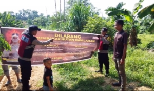 Polsek Rantau Selamat Perkuat Patroli Karhutla untuk Cegah Kebakaran Hutan dan Lahan
