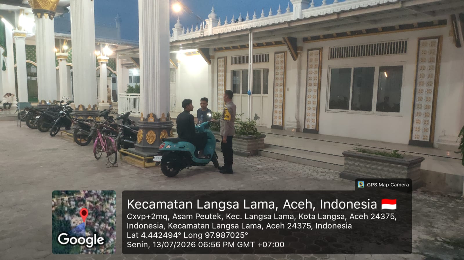 Patroli Pengamanan Salat Magrib Perkuat Situasi Kondusif di Wilayah Langsa Timur