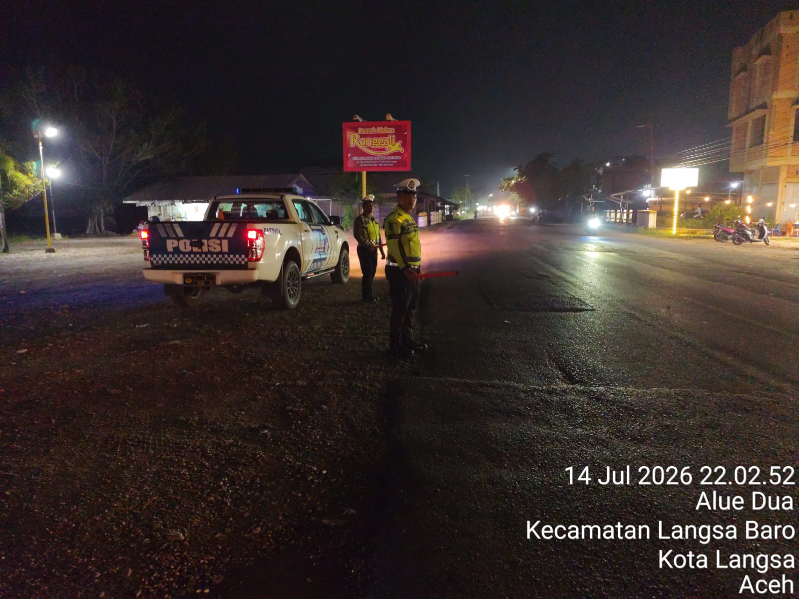 Satlantas Polres Langsa Intensifkan Patroli Blue Light di Jalur Rawan Kecelakaan