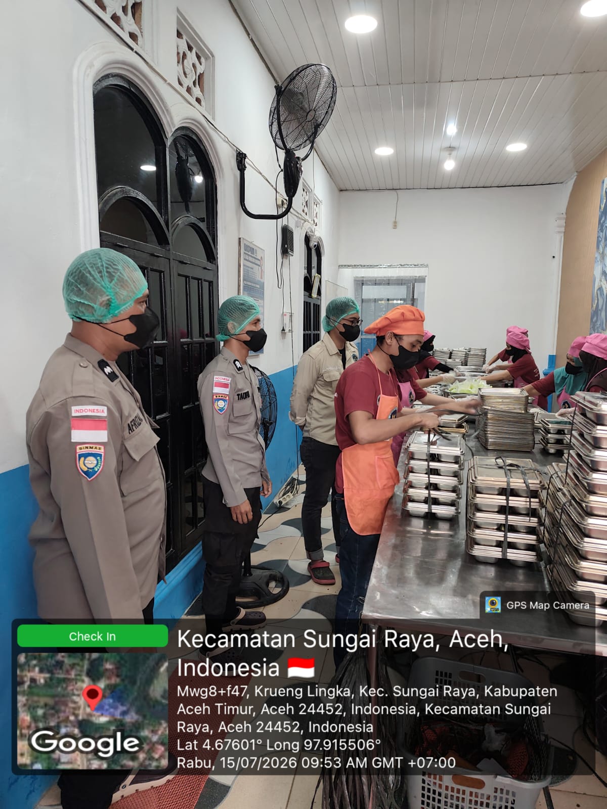 Polsek Sungai Raya Pastikan Dapur SPPG Beroperasi Sesuai Standar Program Makan Bergizi Gratis