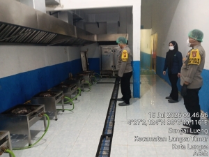 Polsek Langsa Timur Laksanakan Pengawasan Dapur SPPG untuk Dukung Program Makan Bergizi Gratis