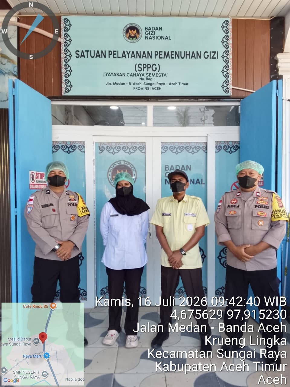 Polsek Sungai Raya Pastikan Operasional Dapur MBG Berjalan Sesuai Standar Pelayanan