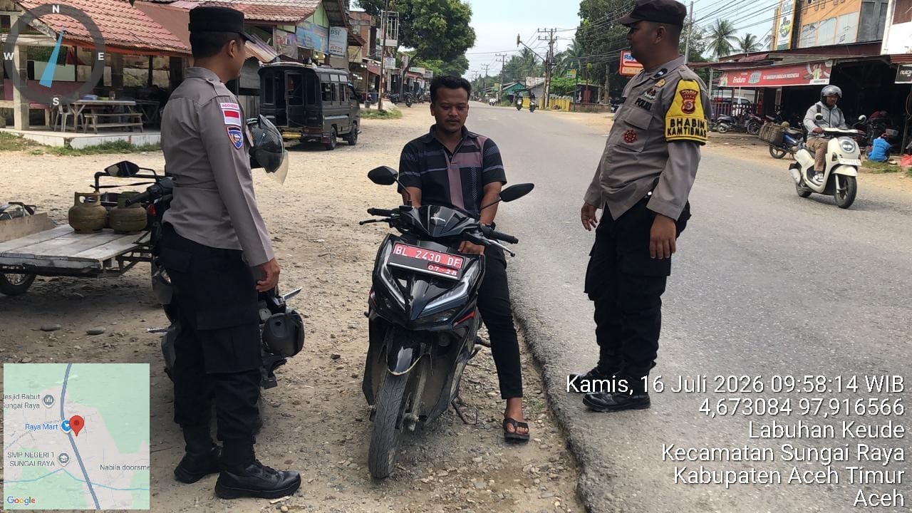 Patroli Harkamtibmas Polsek Sungai Raya Perkuat Keamanan dan Pantau Aktivitas Masyarakat