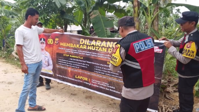 Polsek Rantau Selamat Perkuat Patroli Karhutla untuk Cegah Kebakaran Hutan dan Lahan