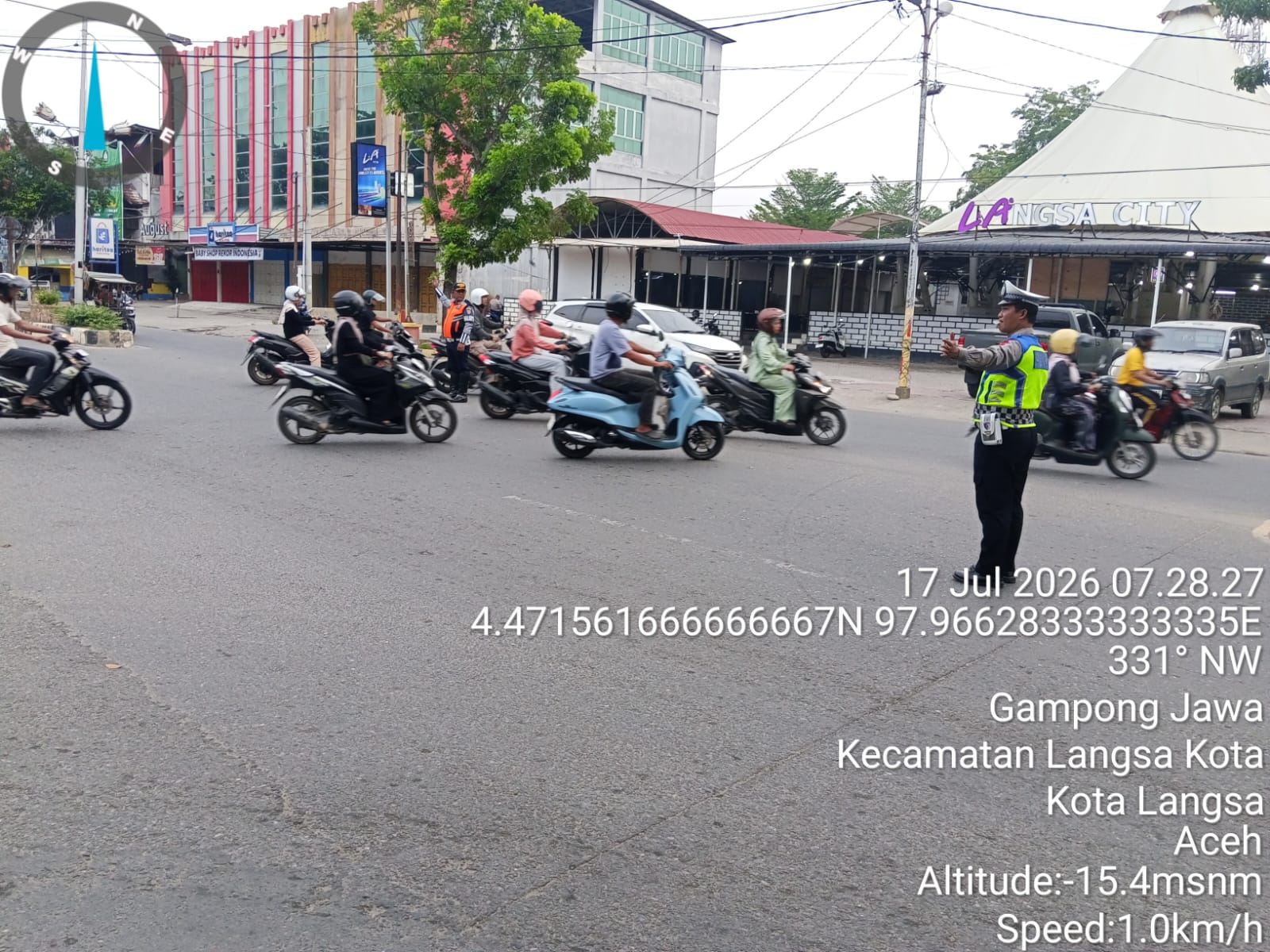 Sat Lantas Polres Langsa Optimalkan Strong Point Pagi Demi Kelancaran Arus Lalu Lintas