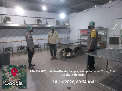 Polsek Sungai Raya Laksanakan Pengawasan Dapur MBG untuk Dukung Program Makan Bergizi Gratis