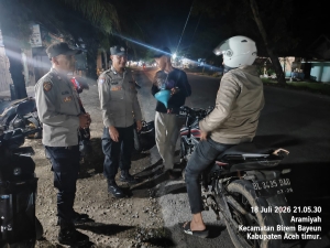 Patroli Preventif Polsek Birem Bayeun Perkuat Keamanan Wilayah Pada Akhir Pekan