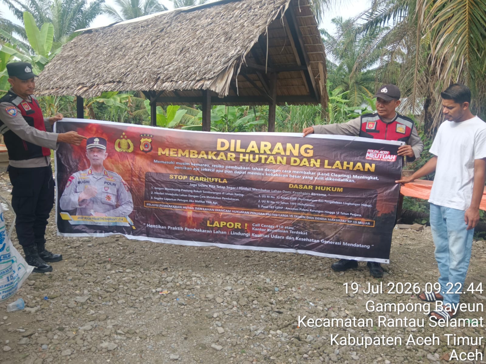 Polsek Rantau Selamat Intensifkan Patroli Karhutla untuk Cegah Kebakaran Hutan dan Lahan