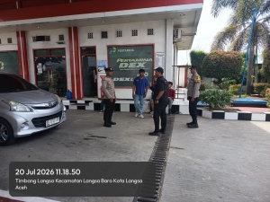 Polsek Langsa Barat Intensifkan Patroli Harkamtibmas Demi Menjaga Keamanan Wilayah