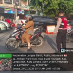 Sat Samapta Polres Langsa Perkuat Strong Point Pagi untuk Wujudkan Lalu Lintas Aman dan Tertib