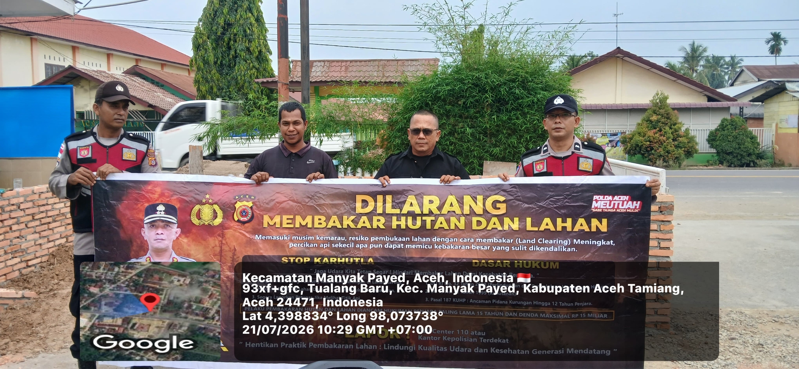 Polsek Manyak Payed Tingkatkan Patroli Karhutla untuk Cegah Kebakaran Hutan dan Lahan