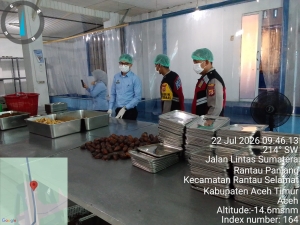 Polsek Rantau Selamat Pastikan Operasional Dapur MBG Berjalan Sesuai Standar