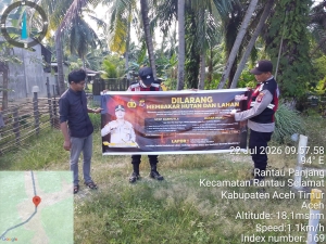 Polsek Rantau Selamat Perkuat Patroli Karhutla untuk Cegah Kebakaran Hutan dan Lahan