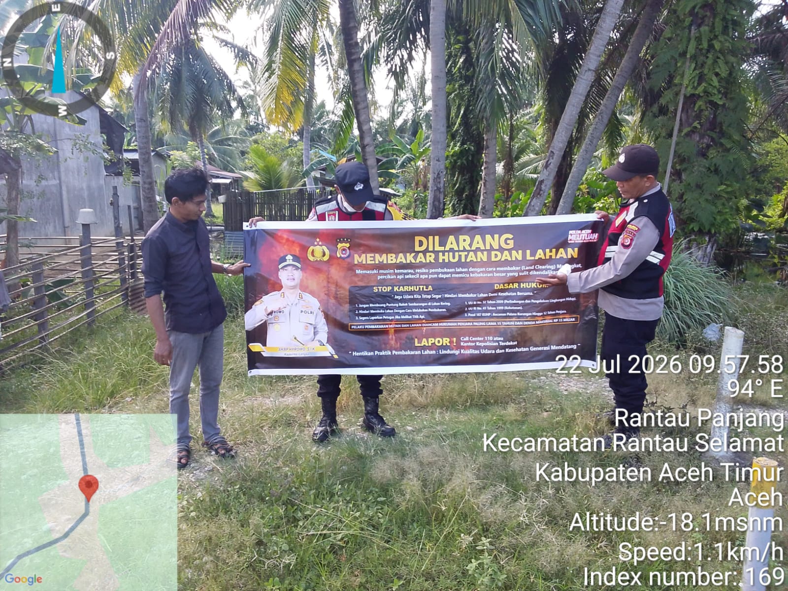 Polsek Rantau Selamat Perkuat Patroli Karhutla untuk Cegah Kebakaran Hutan dan Lahan