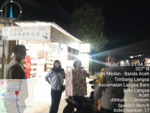 Polsek Langsa Barat Intensifkan Patroli Malam Demi Menjaga Kondusivitas Wilayah