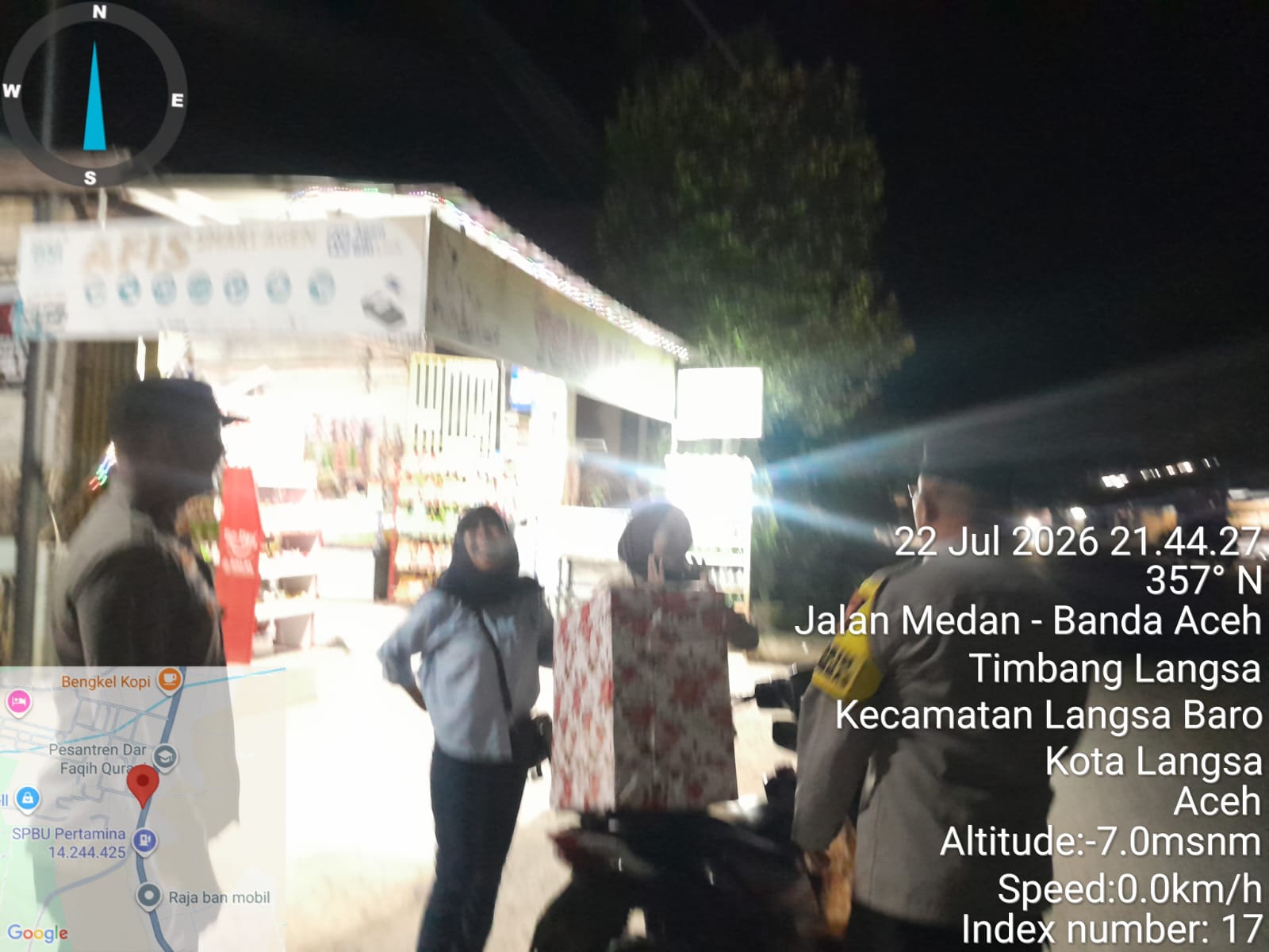 Polsek Langsa Barat Intensifkan Patroli Malam Demi Menjaga Kondusivitas Wilayah