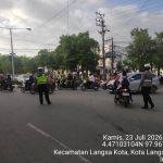 Satlantas Polres Langsa Optimalkan Strong Point Pagi Demi Kelancaran Arus Lalu Lintas