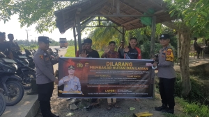 Patroli dan Sosialisasi Karhutla sebagai Upaya Mewujudkan Polri Presisi di Wilayah Hukum Polsek Birem Bayeun