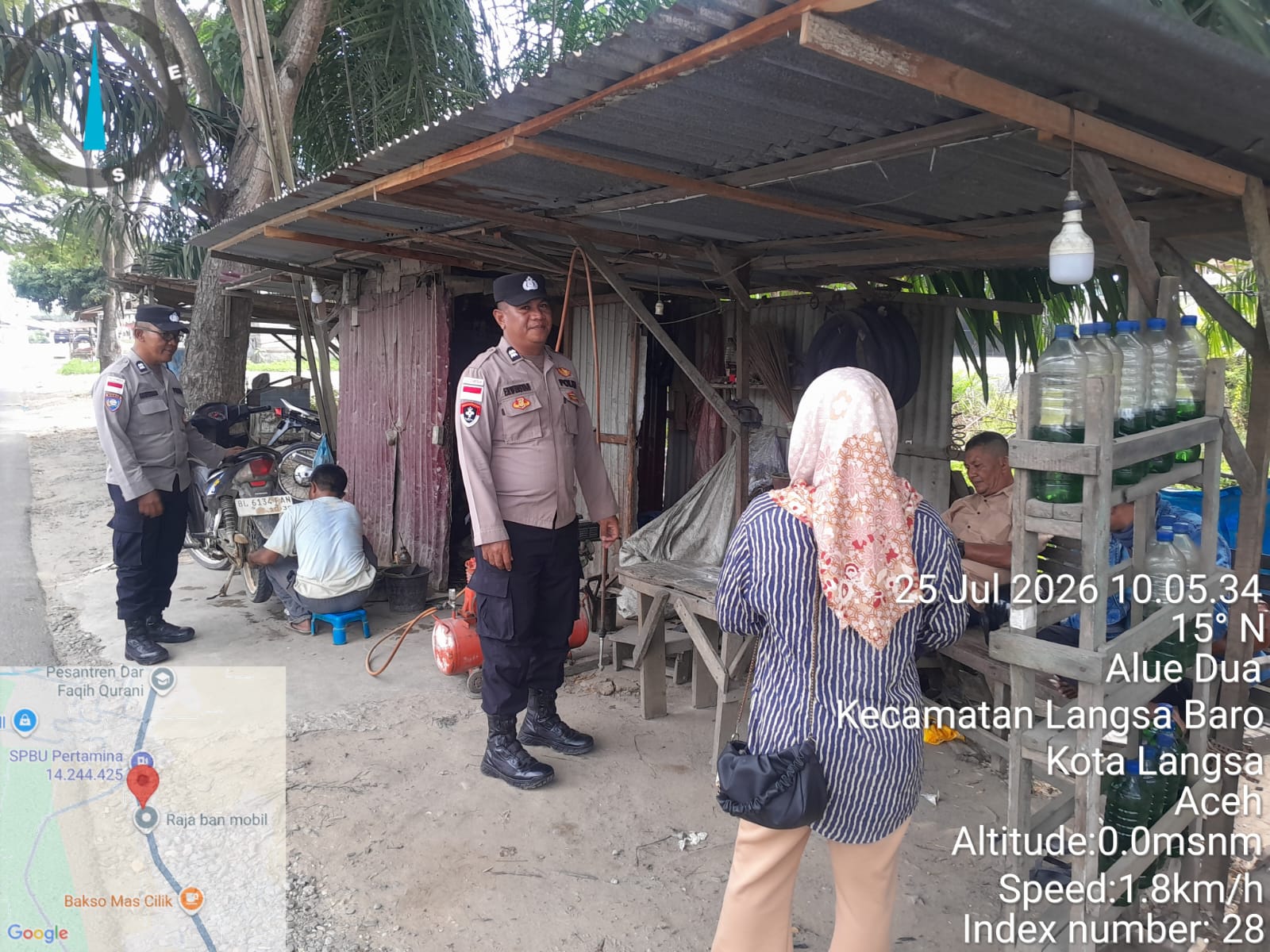 Patroli Harkamtibmas Polsek Langsa Barat Tingkatkan Keamanan di Tengah Aktivitas Masyarakat