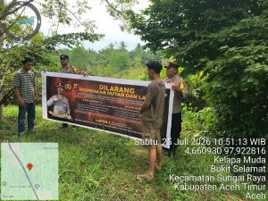 Polsek Sungai Raya Perkuat Patroli Karhutla untuk Cegah Kebakaran Hutan dan Lahan