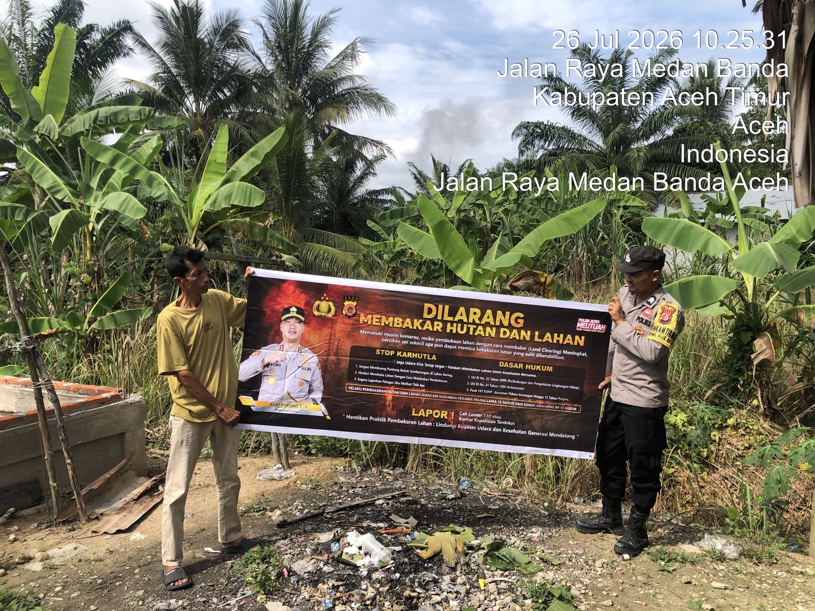 Polsek Rantau Selamat Perkuat Patroli Karhutla untuk Mencegah Kebakaran Hutan dan Laha
