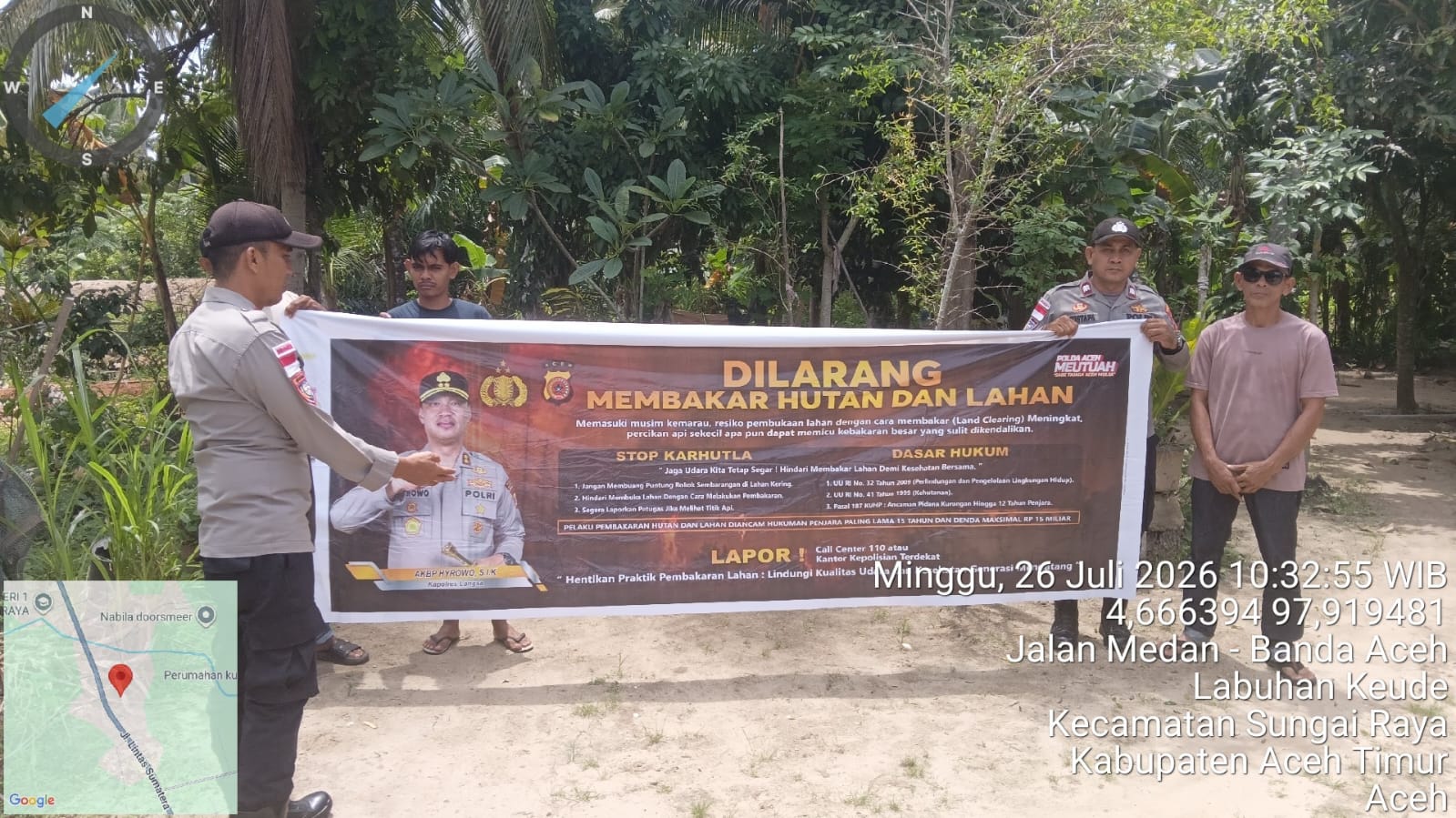 Polsek Sungai Raya Perkuat Patroli Karhutla untuk Cegah Kebakaran Hutan dan Lahan