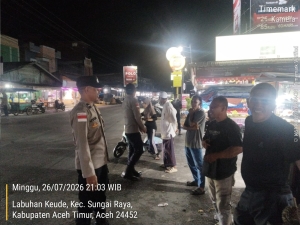 Polsek Sungai Raya Gelar Patroli Malam untuk Menjaga Kondusivitas Wilayah