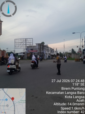 Polsek Langsa Barat Laksanakan Protap 01 untuk Wujudkan Kamseltibcar Lantas di Sejumlah Titik Strategis