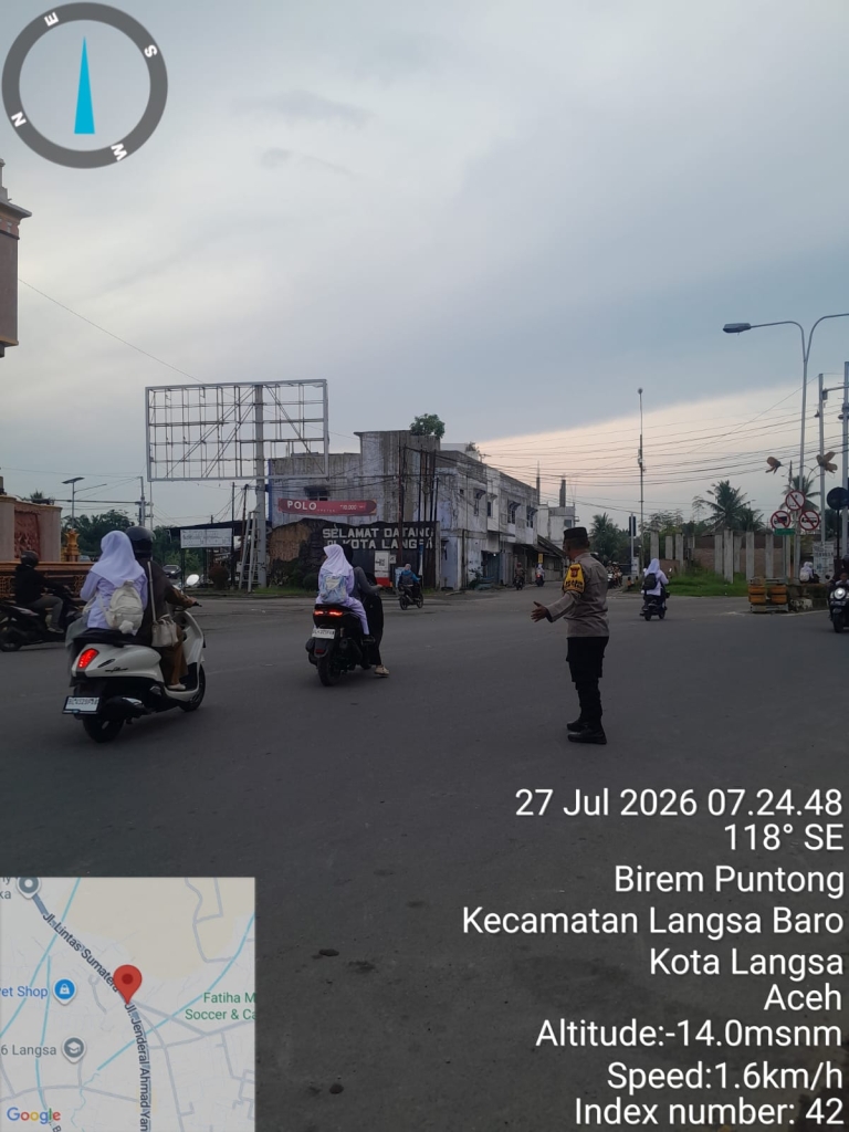 Polsek Langsa Barat Laksanakan Protap 01 untuk Wujudkan Kamseltibcar Lantas di Sejumlah Titik Strategis
