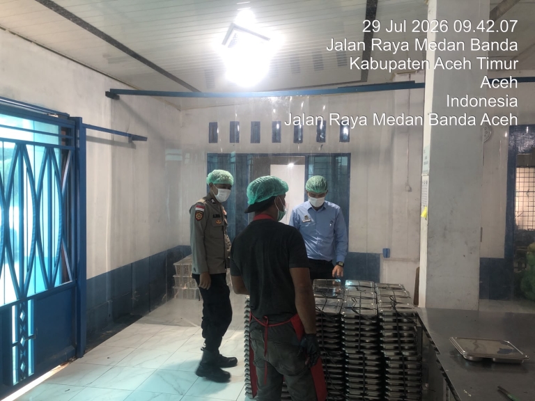 Polsek Rantau Selamat Pastikan Operasional Dapur MBG Berjalan Sesuai Standar