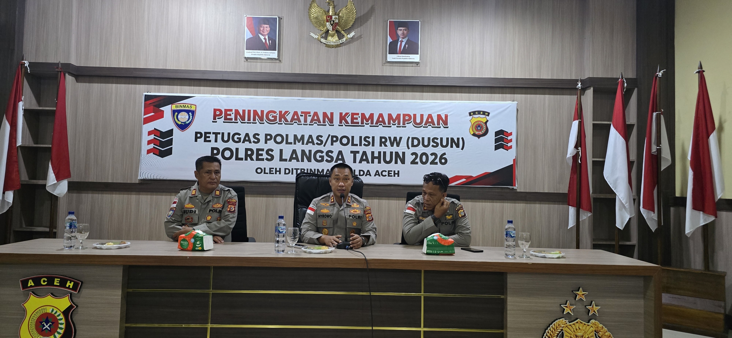 Ditbinmas Polda Aceh Tingkatkan Kapasitas Petugas Polmas dan Polisi RW di Polres Langsa
