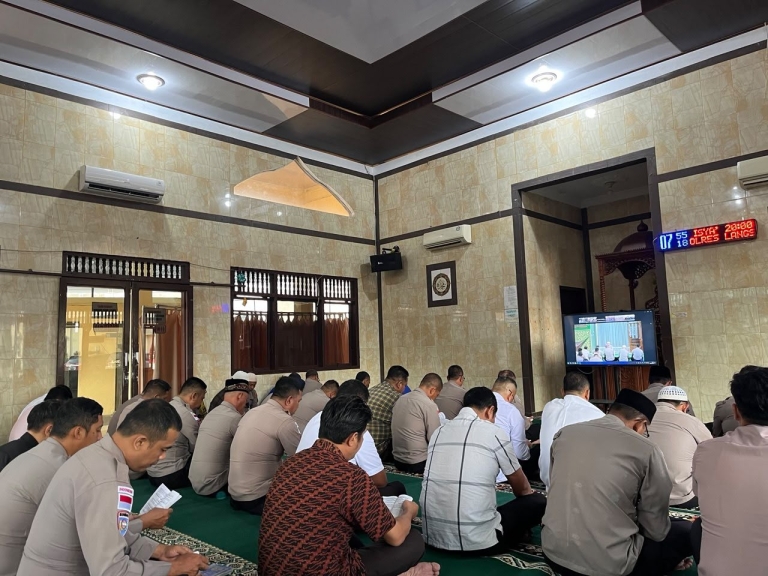 Polres Langsa Ikuti Binrohtal Polda Aceh Secara Virtual untuk Perkuat Integritas Personel