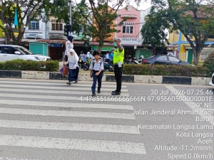 Satlantas Polres Langsa Optimalkan Strong Point Pagi untuk Kelancaran Arus Lalu Lintas