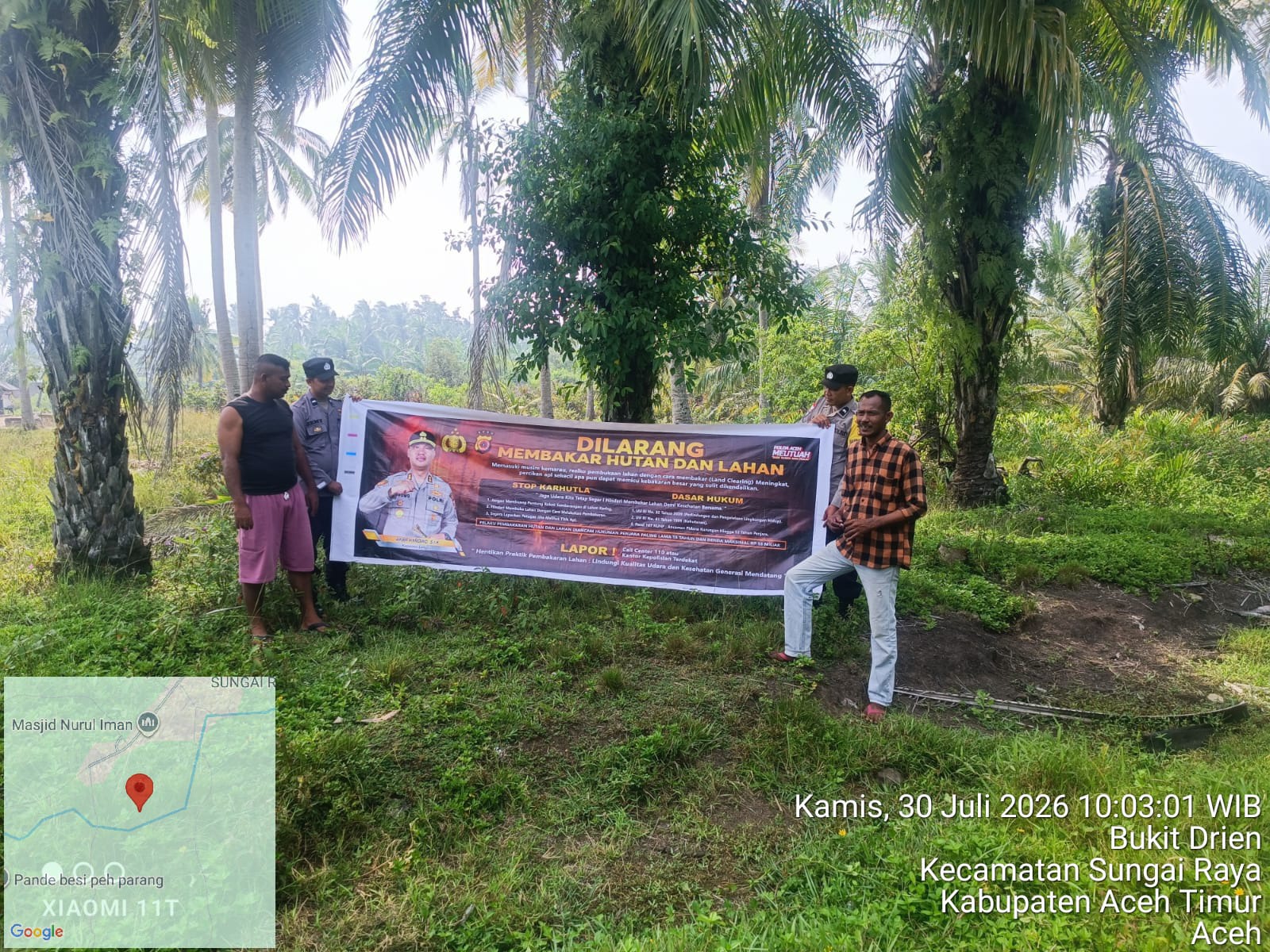 Polsek Sungai Raya Perkuat Patroli Karhutla untuk Cegah Kebakaran Hutan dan Lahan