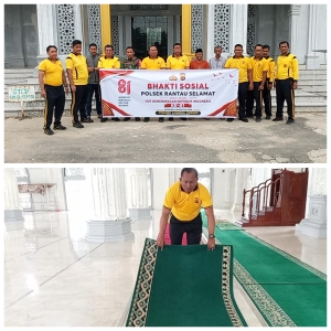 Polsek Rantau Selamat Gelar Bakti Sosial Sambut HUT RI Ke-81
