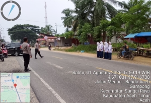 Polsek Sungai Raya Optimalkan Protap 01 Untuk Wujudkan Keselamatan Pelajar dan Tertib Berlalu Lintas