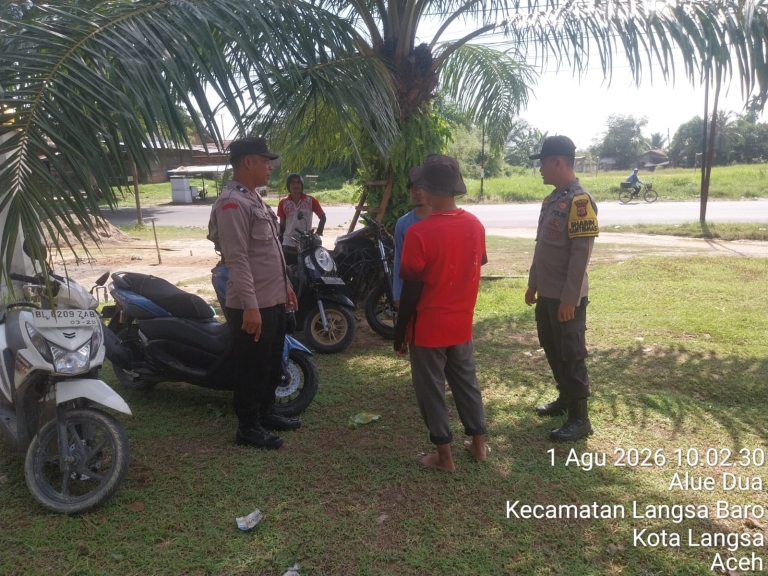 Polsek Langsa Barat Perkuat Patroli Harkamtibmas untuk Jaga Keamanan Aktivitas Masyarakat