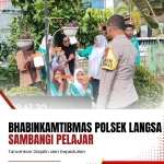 Bhabinkamtibmas Polsek Langsa Sambangi Pelajar, Tanamkan Disiplin dan Kepedulian