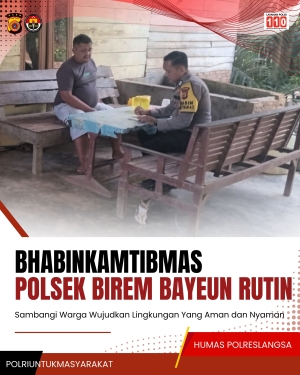 Bhabinkamtibmas Polsek Birem Bayeun Rutin Sambangi Warga, Wujudkan Lingkungan yang Aman dan Nyaman