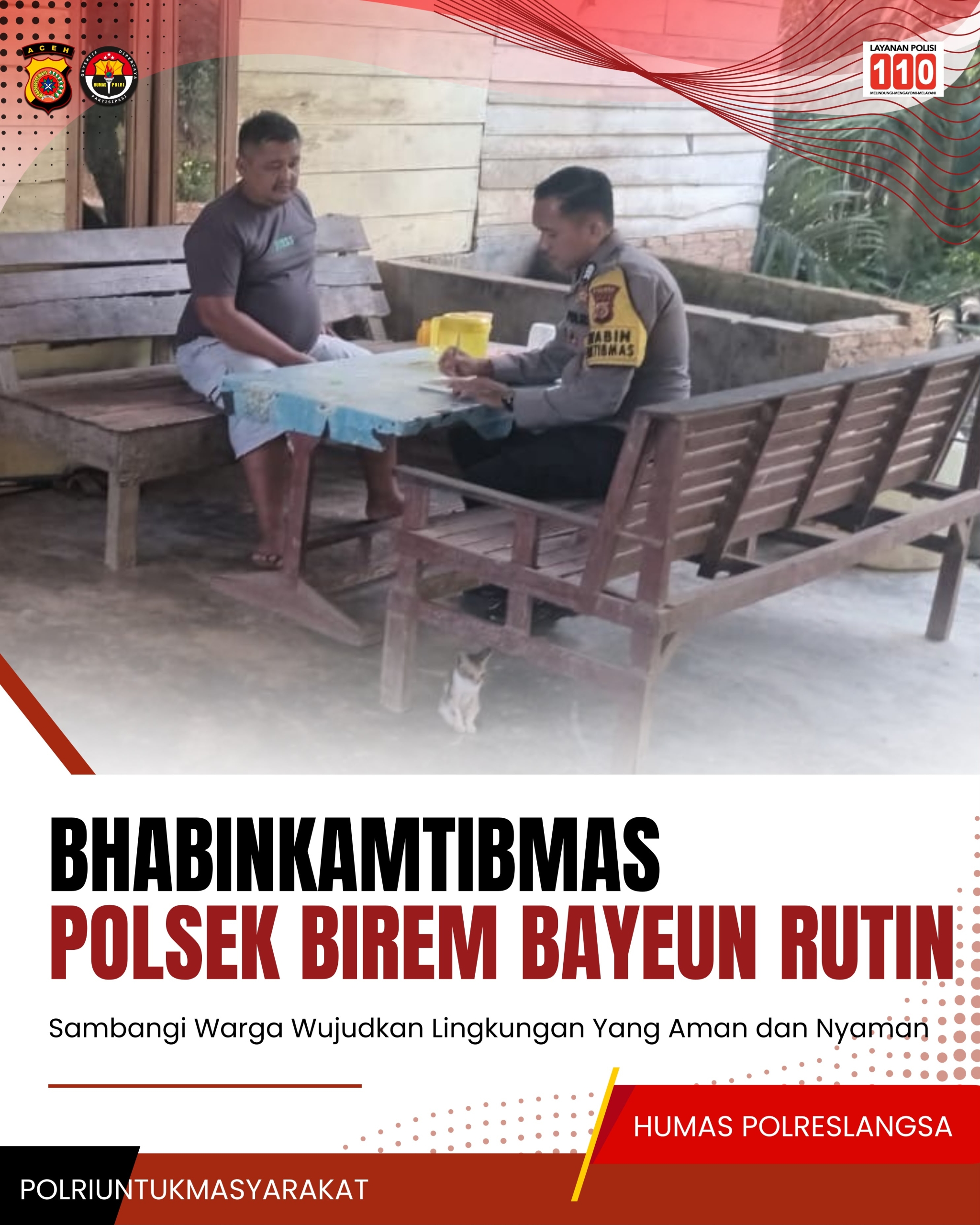 Bhabinkamtibmas Polsek Birem Bayeun Rutin Sambangi Warga, Wujudkan Lingkungan yang Aman dan Nyaman