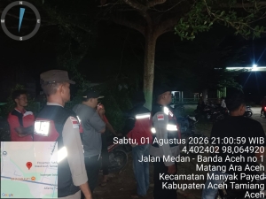 Polsek Manyak Payed Tingkatkan Patroli Malam untuk Menjaga Kondusivitas Wilayah