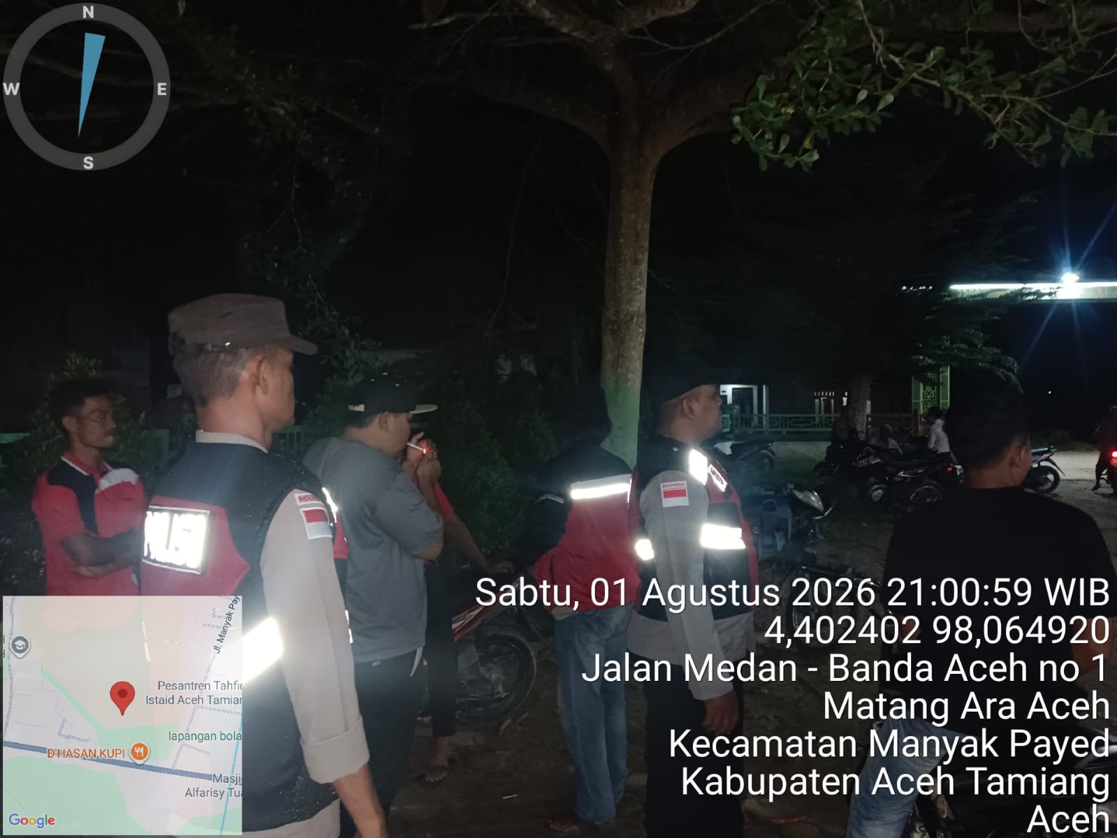 Polsek Manyak Payed Tingkatkan Patroli Malam untuk Menjaga Kondusivitas Wilayah