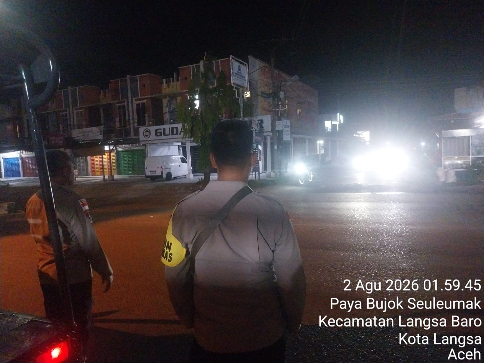 Polsek Langsa Barat Tingkatkan Patroli Dini Hari Cegah Balap Liar di Jalur Ahmad Yani