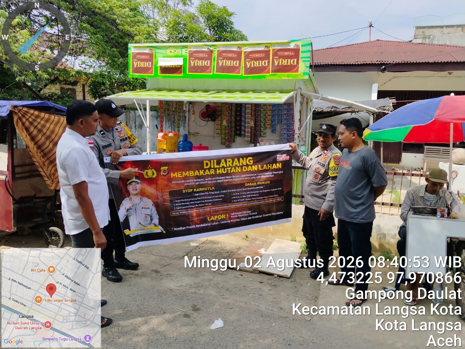 Polsek Langsa Tingkatkan Patroli Karhutla untuk Cegah Kebakaran Hutan dan Lahan