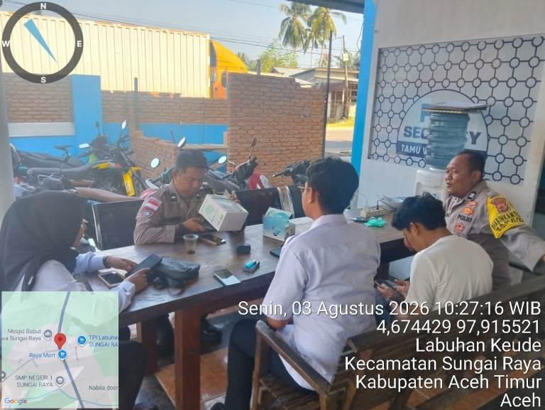 Patroli Dialogis Polsek Sungai Raya Perkuat Stabilitas Kamtibmas di Wilayah Aceh Timur